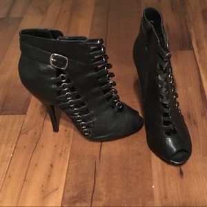 Bakers Black Caged Booties